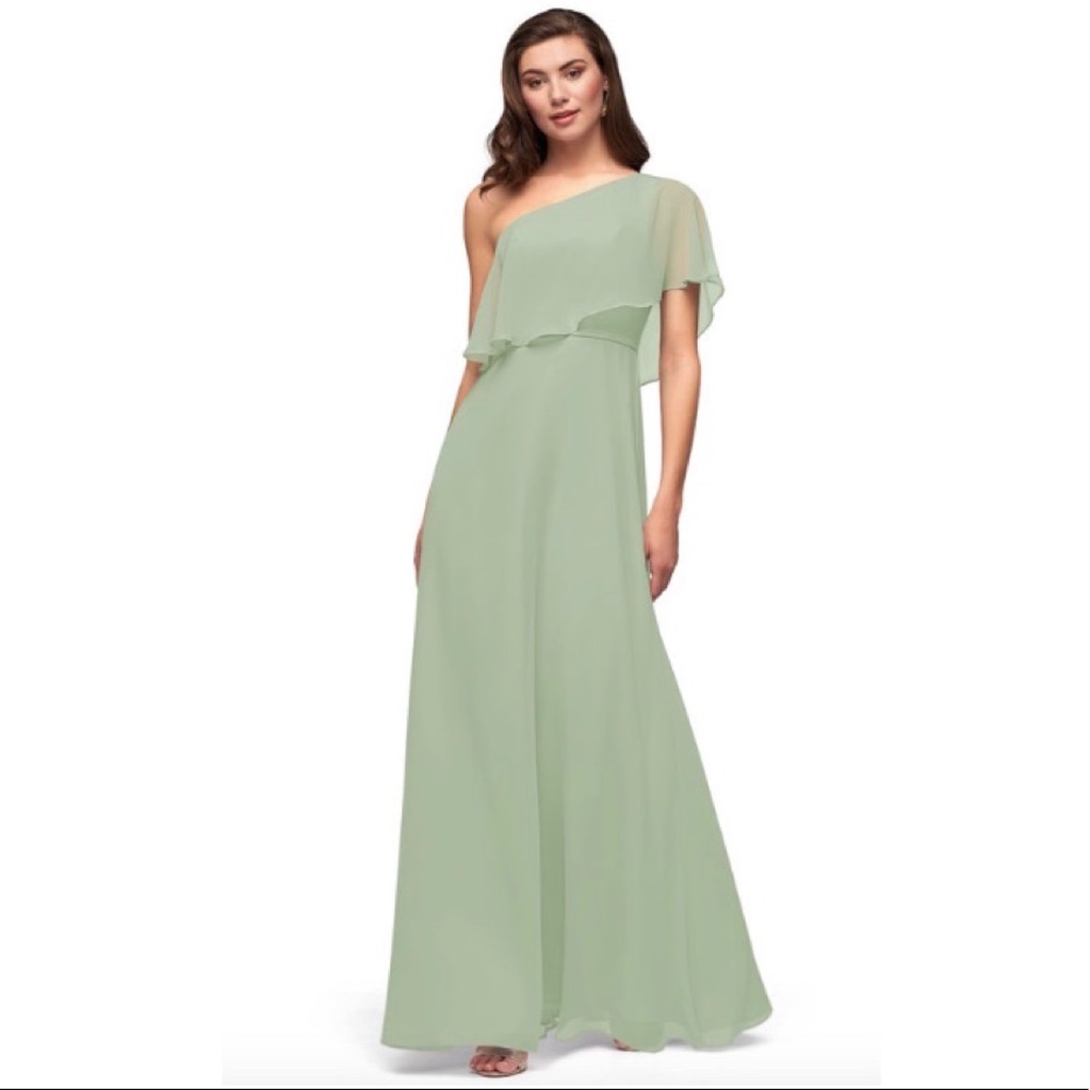 NWT NEVER WORN! Azazie Lizzy Dusty Sage Bridesmaids Dress